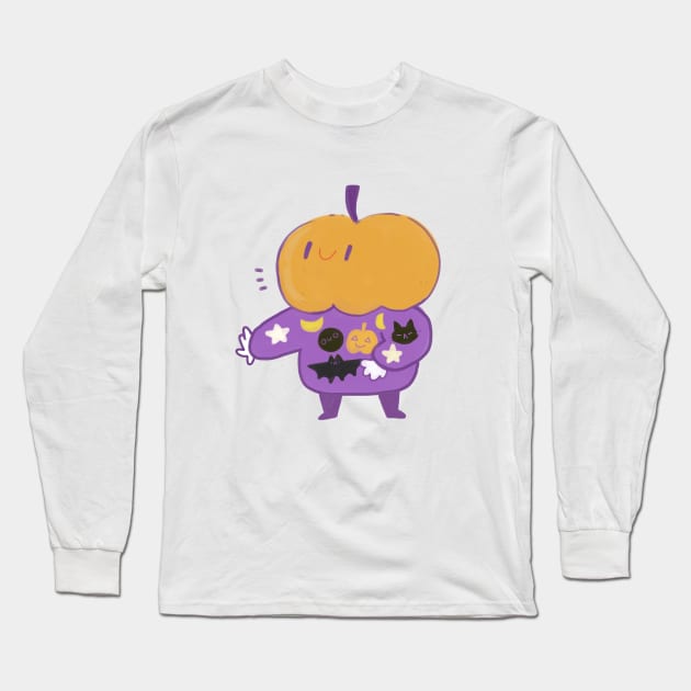 Halloween Candy eater Long Sleeve T-Shirt by kurilord